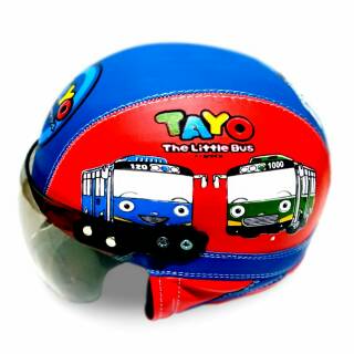  Helm  Anak  Retro Chips Motif Tayo  Arlen Shop Shopee Indonesia