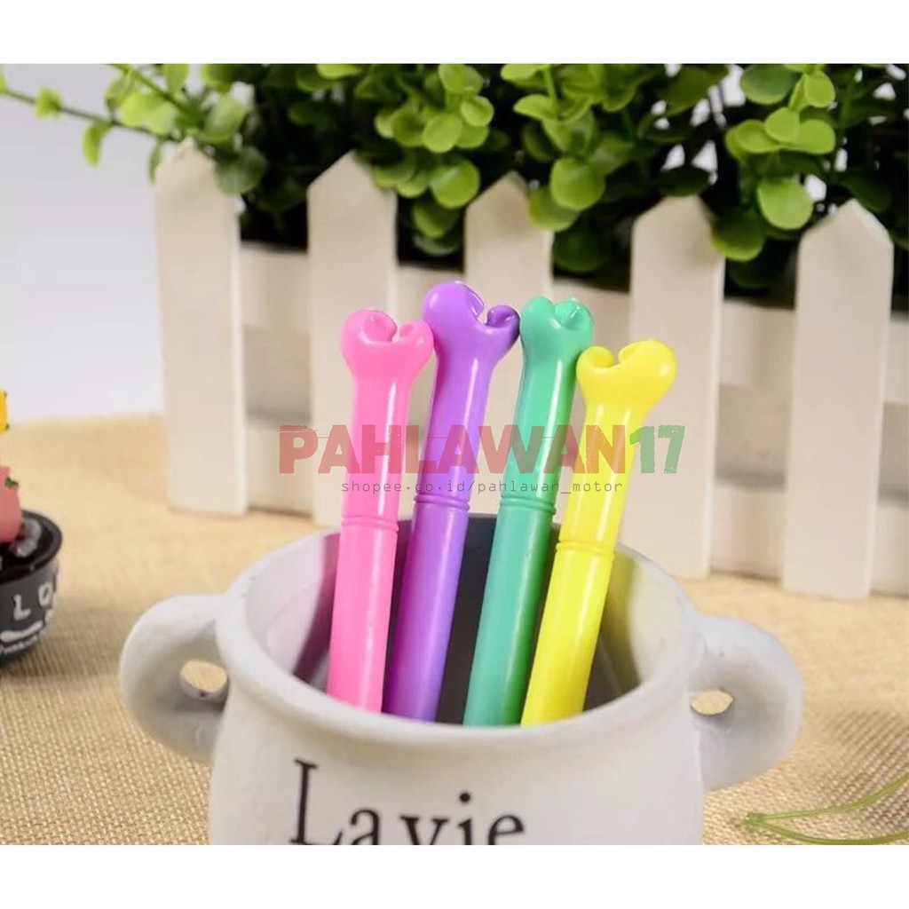 

TERMURAH Pulpen Tulang / Bone Gel Pen Souvenir Pernikahan Lucu Unik