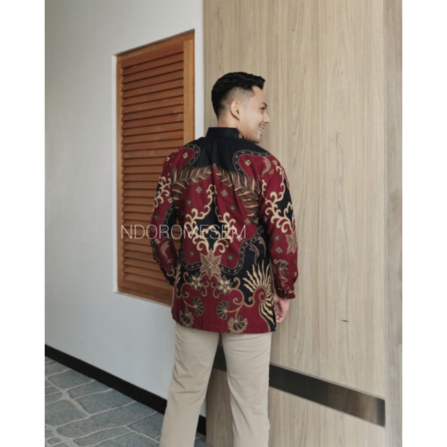 Batik krisnamukti merah katun halus full furing