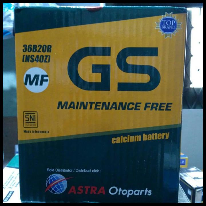 Aki Mobil / Battery Gs Astra Type Gs Mf 36B20R / Ns40Z 12V 35Ah