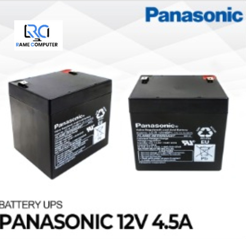 Baterai UPS Panasonic Kecil 12v - 4.5Ah aki kering 12 Volt 4.5 ah