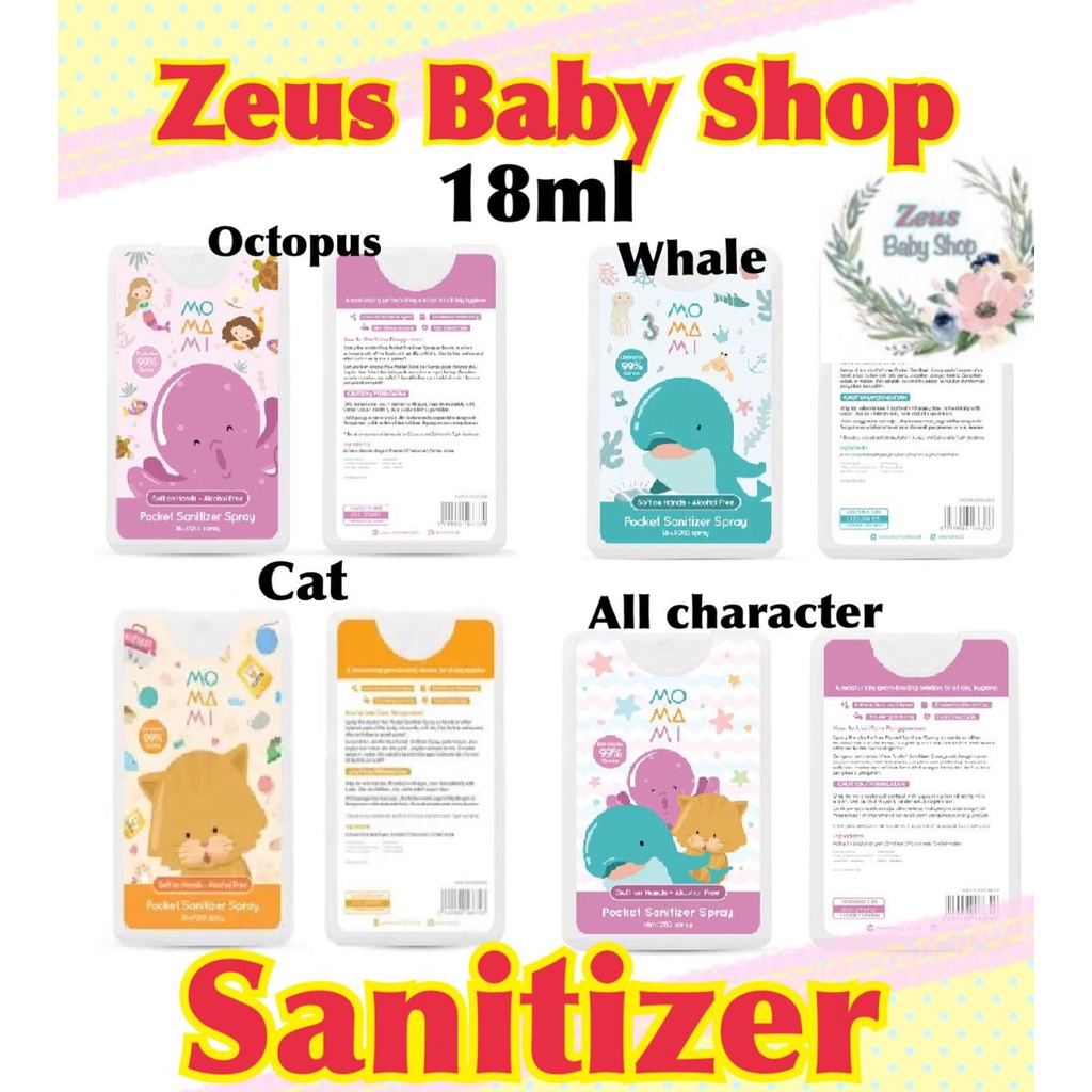 MOMAMI POCKET SANITIZER 18ML - SANITIZER KARAKTER LUCU