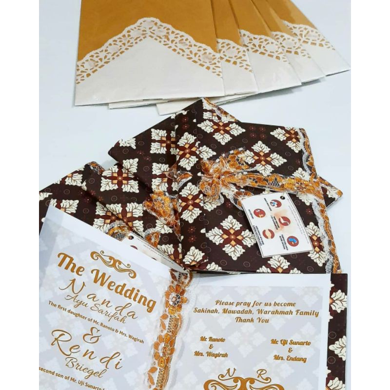 undangan pernikahan satuan undangan batik