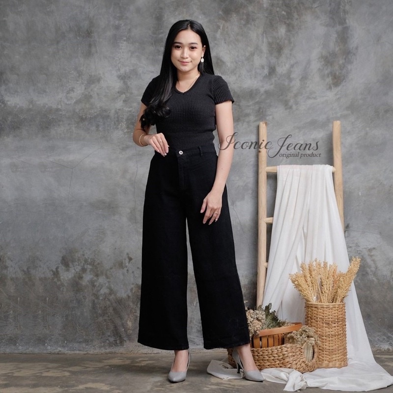 CELANA MOZZA KULOT JEANS HIGHWAIST KULOT JEANS