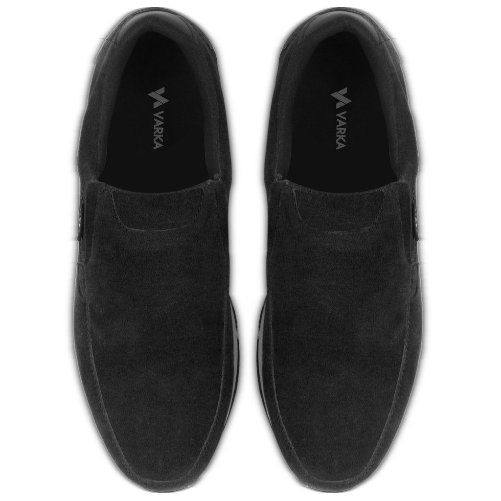 Sepatu Slip On Pria V 6136 Brand Varka Sepatu Kets Pria Santai Kuliah Kerja Hangout Murah Berkualitas Warna Hitam