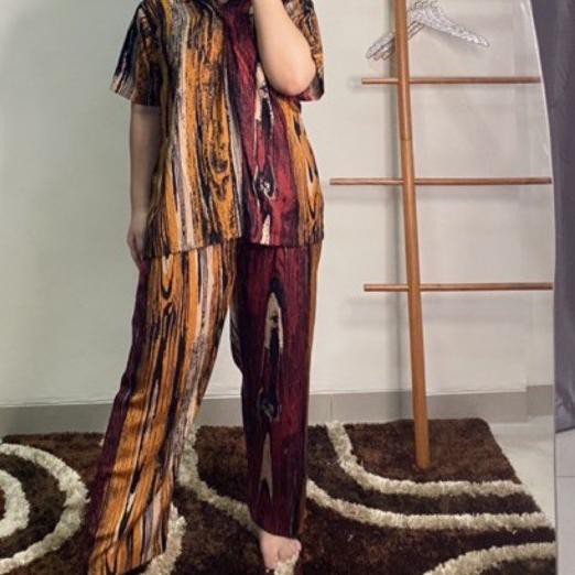 ♢ Gersik setelan motif salur serat kayu ☞