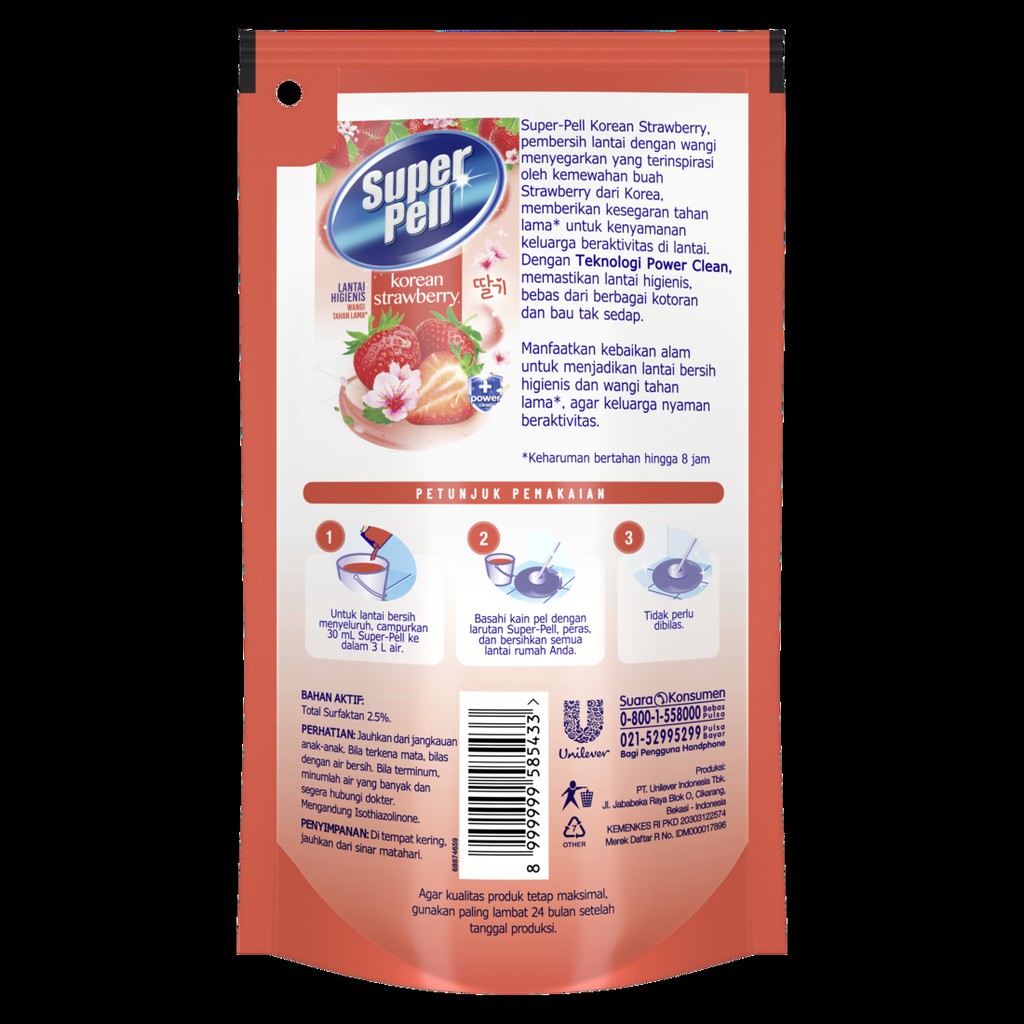 SUPERPELL PEMBERSIH LANTAI KOREAN STRAWBERRY 100ML