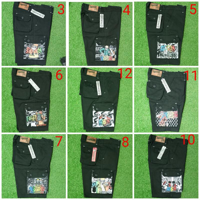 GRATIS ONGKIR COD CELANA CARGO PENDEK PRIA ORIGINAL MOTIF GRAFITTI METAL HARDCORE CELANA KEMPOL FULL