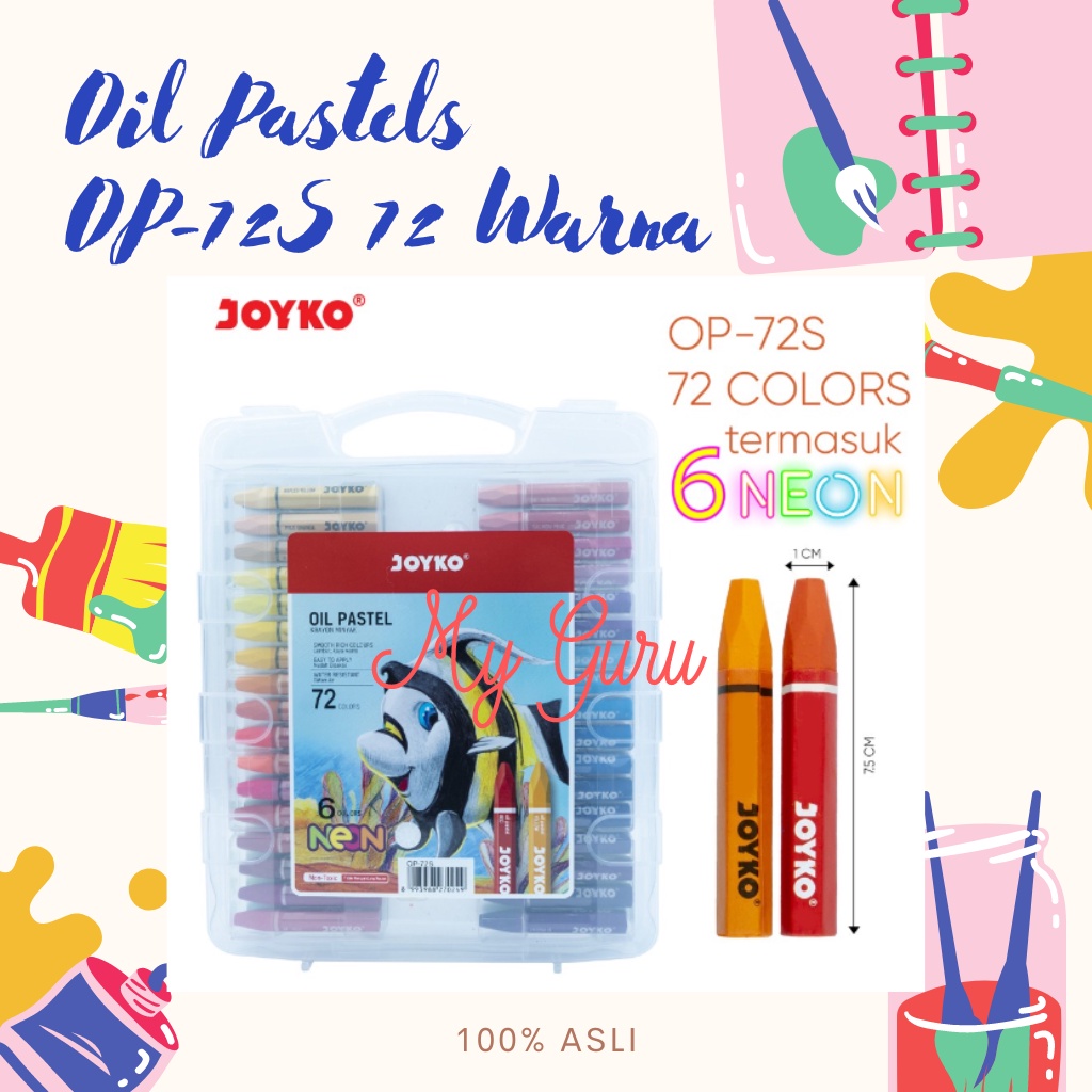 

[SET] CRAYON KRAYON MINYAK OIL PASTEL JOYKO 72 WARNA OP-72S