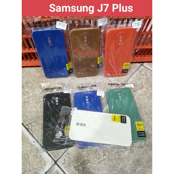 Softcase Samsung J7 Plus Silikon Casing Selicon Case Macaron Pelindung Pro Camera