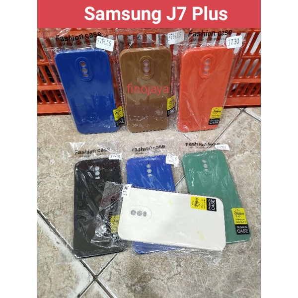 Softcase Samsung J7 Plus Silikon Casing Selicon Case Macaron Pelindung Pro Camera