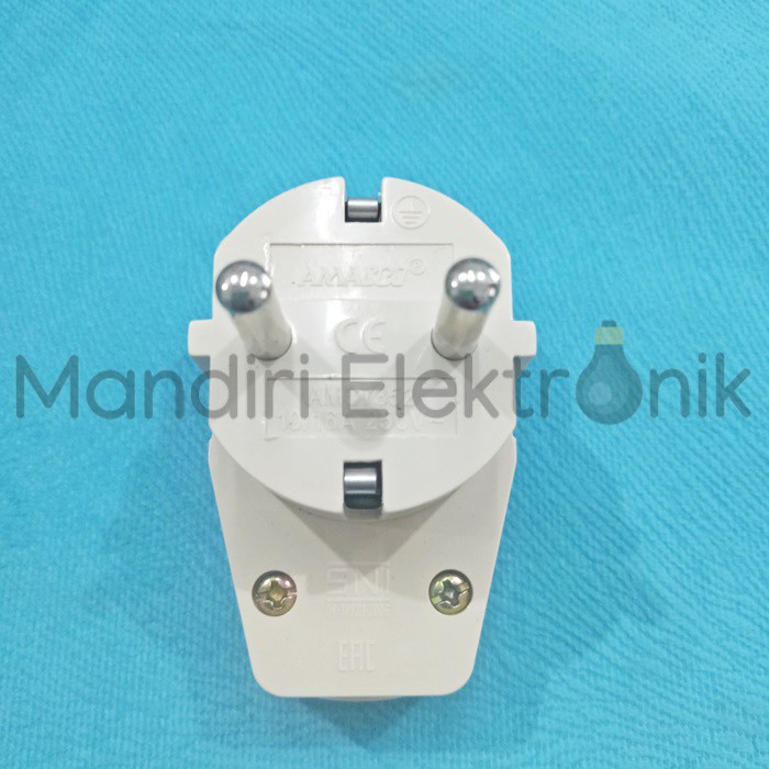 Steker Lampu Amasco Plug With Switch Kuningan 2Pin - 10A AMC7352