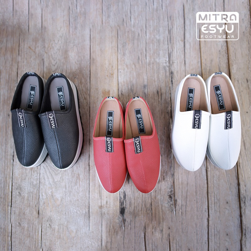 SEPATU SANDAL WEDGES WANITA BUSTONG | CHIPS SERIES | ESYU FOOTWEAR | cocok untuk daily acara special