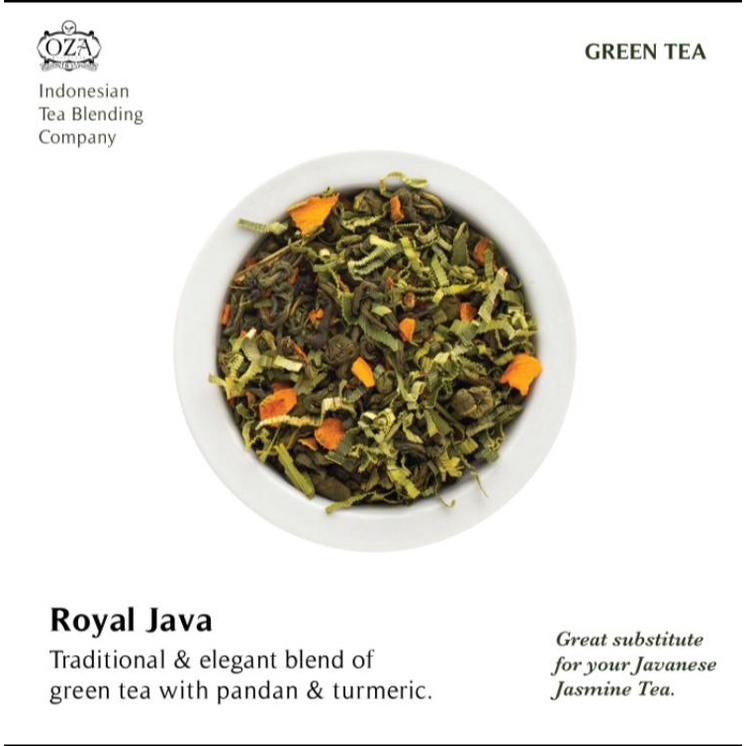 

OZA Tea - Royal Java | Artisan Tea - Green Tea | Specialty Grade | Teh Premium | 40 gram (20 cups)