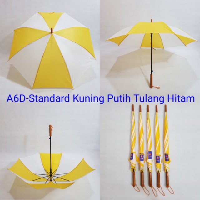 PAYUNG STANDART KOMBINASI KUNING PUTIH MERK SAKURA A6D