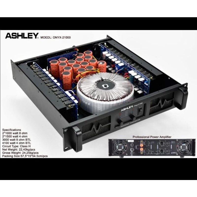 Professional Power Amplifier Ashley onyx 21000