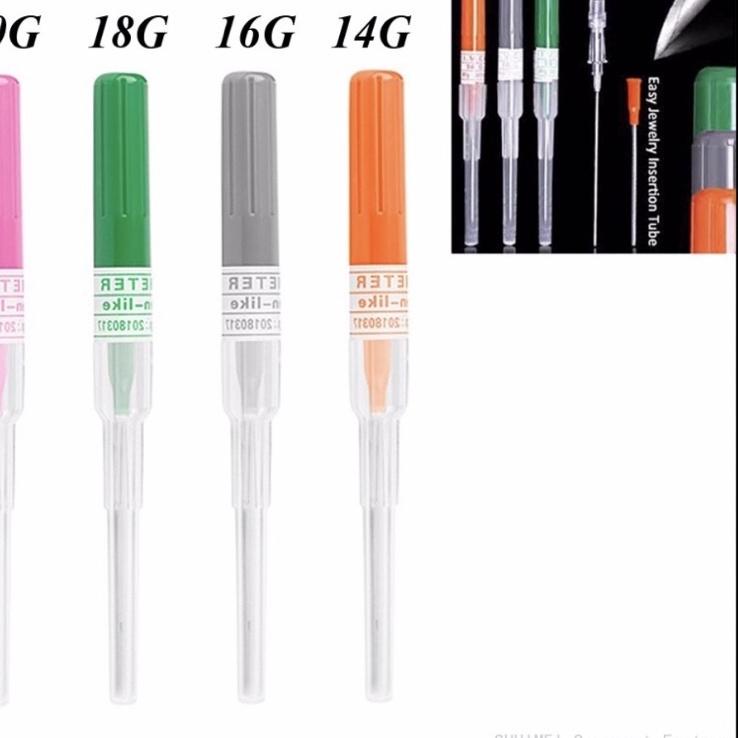 ৳ Jarum tindik / jarum abocath / jarum piercing 14G,16G,18G,20D ㅦ