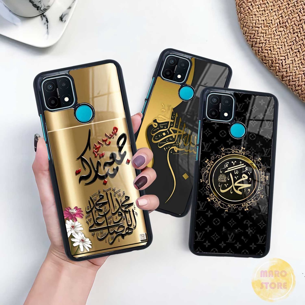 [OPO07] Case Glossy Oppo |  A15 A15S | Casing Kilau Hp Motif Kaligrafi Islami | Maro Store