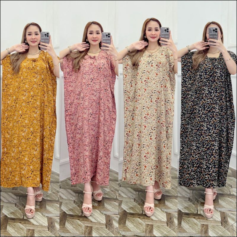 Daster Nuna Rayon jumbo busui friendly murah motif viral