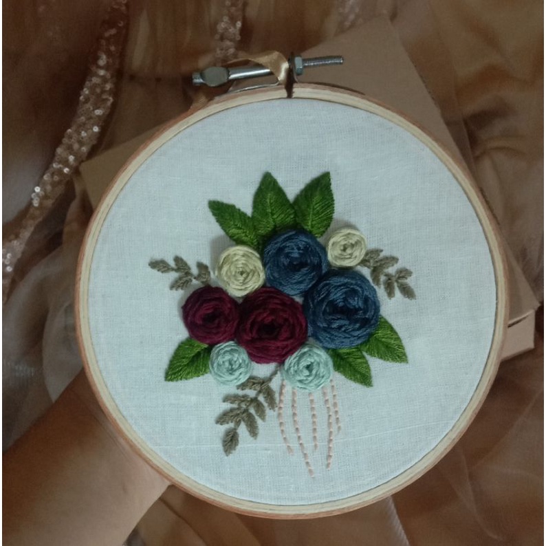 Hoop art embroidery, Embroidery Kit, Hiasan dinding, Dekorasi dinding, Sulam, Custom