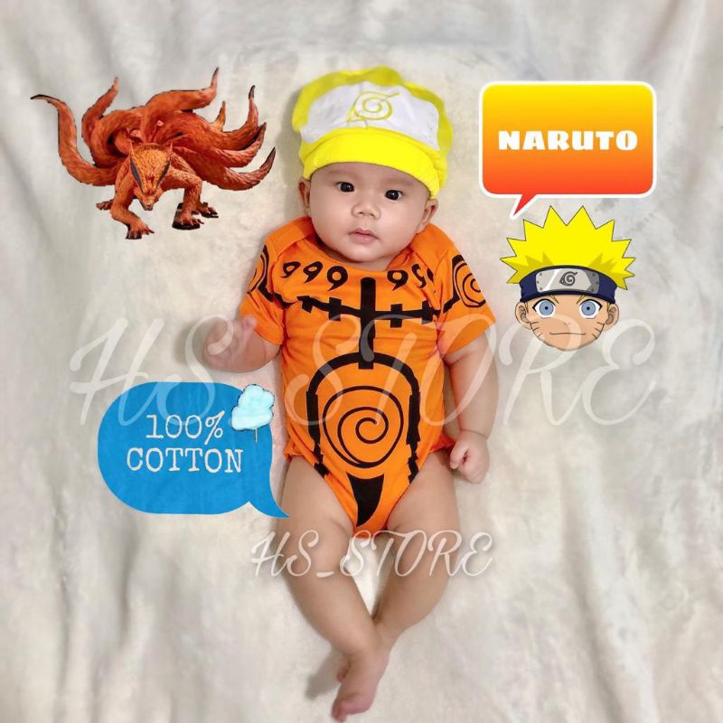 HARGA GROSIR ! JUMPSUIT NARUTO BABY / BAJU BAYI / BAJU BABY / JUMPER BAYI / KOSTUM BAYI TERMURAH !