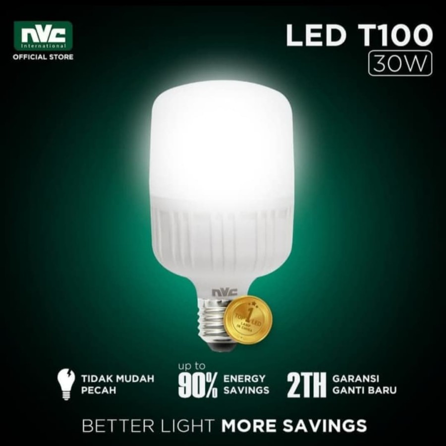 Lampu LED NVC-T100 30 Watt 6500K Daylight Putih