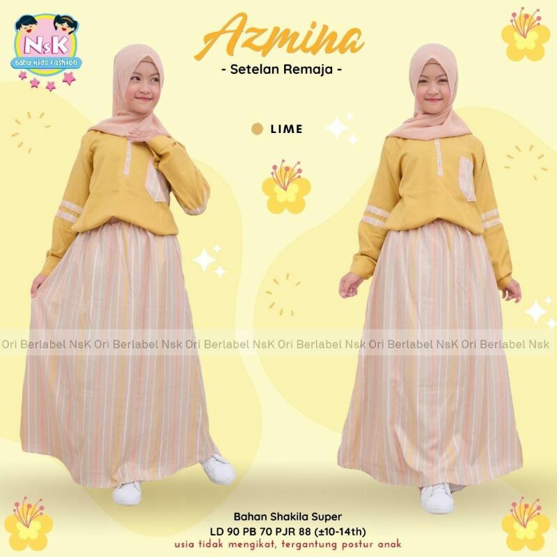 AZALEA GAMIS SET 2IN1 REMAJA BY NSK / INNER GAMIS MOTIF OUTER CERUTY