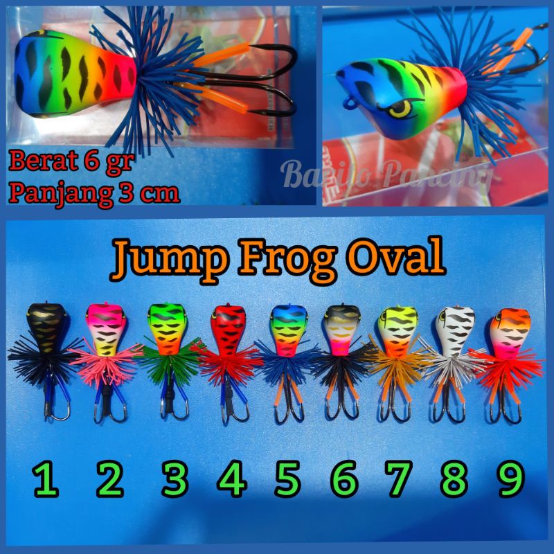 Jump Frog Oval 3 cm Handmade by Haenan Lure Umpan Casting Fishing Lure