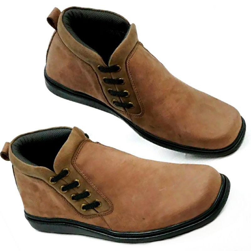 SEPATU PRIA BOOT CASUAL KULIT ASLI