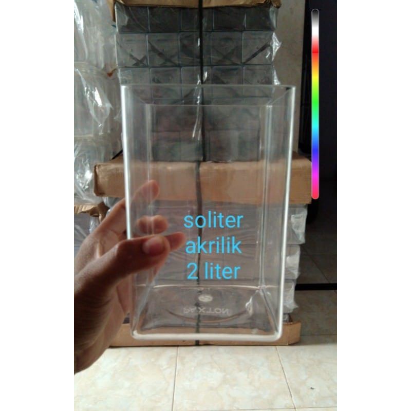 Soliter akrilik Cupang ukuran 2 liter isi 10