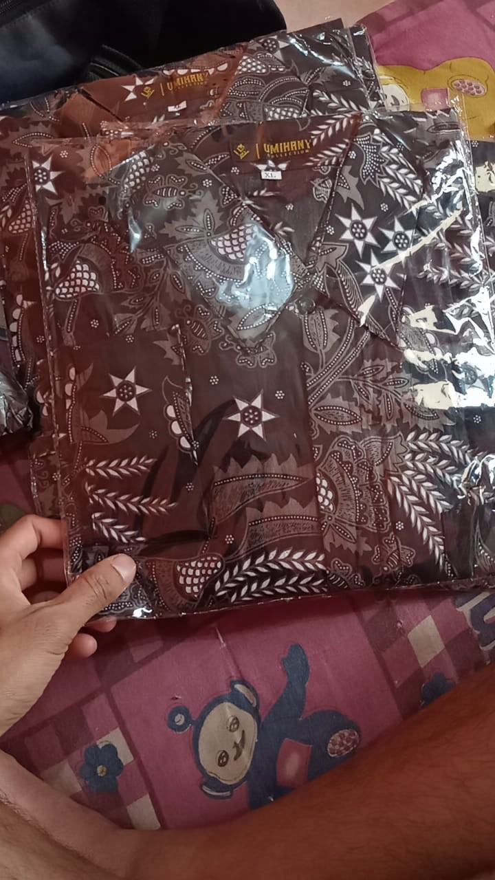 Kemeja Dan Hem Manggar Abu Size M L Xl Xxl