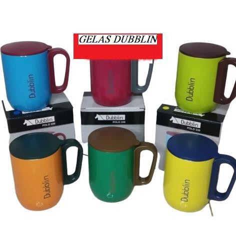 Mug Gelas Cangkir Tahan Panas Dublin 220 ML Kopi Teh Stainless Stell