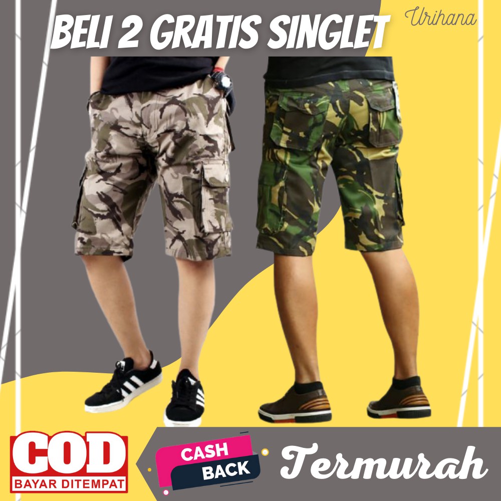 Celana Cargo Pendek Pria Celana Cowok Pendek Celana Pria Dewasa Celana Loreng Celana Pendek Murah
