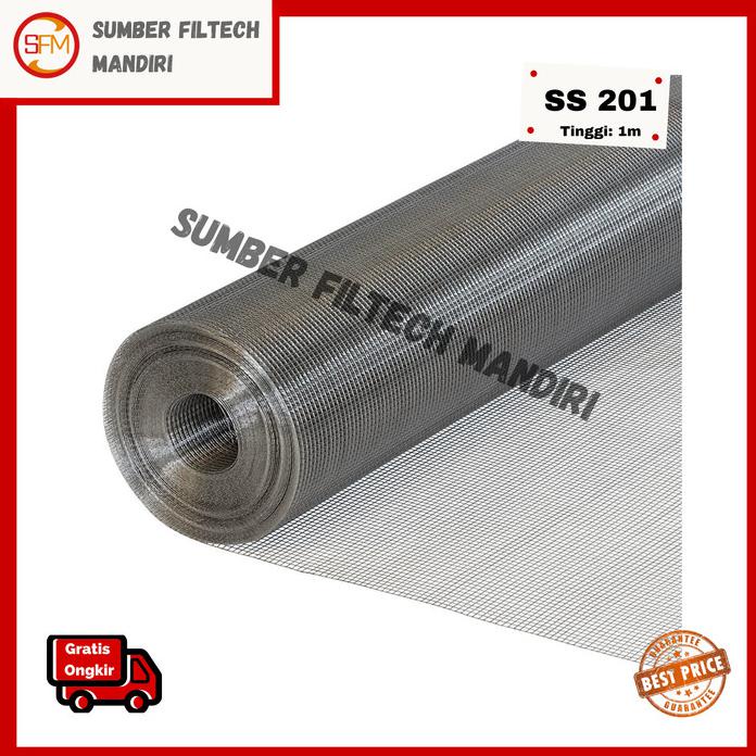 KASA NYAMUK STAINLESS STEEL (201) WIRE MESH 18 X 0.25MM X 1M (SS201)