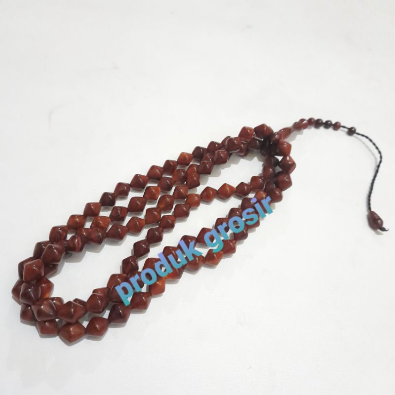 TASBIH KAOKA WAJIK WARNA COKLAT 8MM 99BUTIR