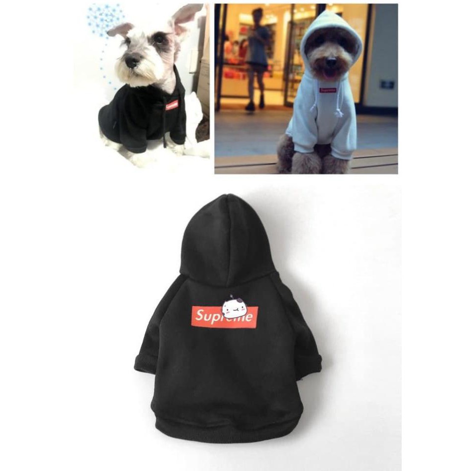 Terlaris Baju Anjing Supreme / Hoodie Anjing / Baju Kucing / Hoodie Supreme