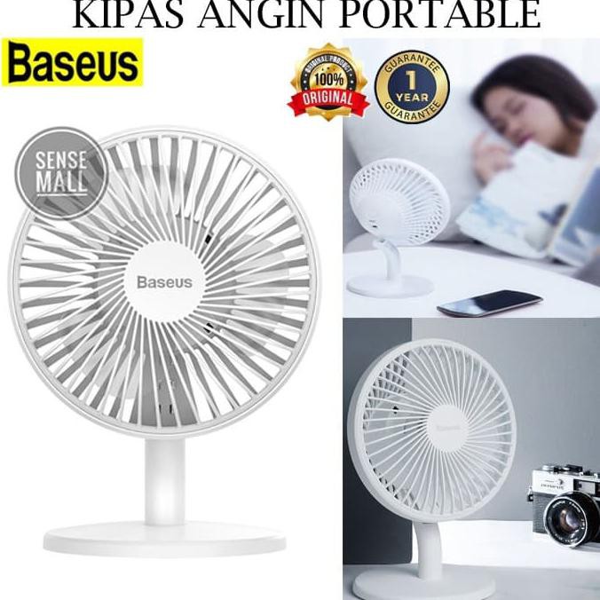 BASEUS USB OCEAN FAN CXSEA-02 / KIPAS ANGIN MEJA PORTABLE ORIGINAL - Putih