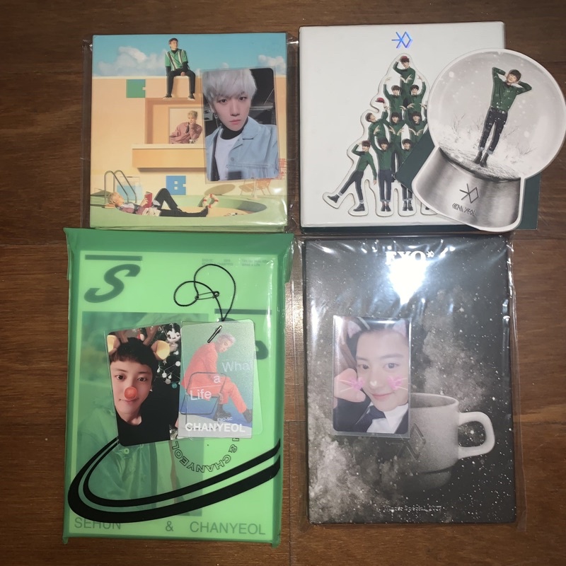 EXO Album with Chanyeol Baekhyun PC Photocard - Miracles in December Don't Fight The Feeling DFTF Universe EXO SC What A Life EXO CBX Blooming Days Bambi Monster EXACT