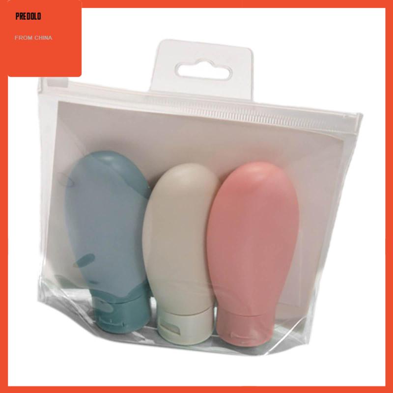 3 Pcs Botol Wadah Lotion / Alat Mandi Portabel Dapat Diperas Untuk Travel