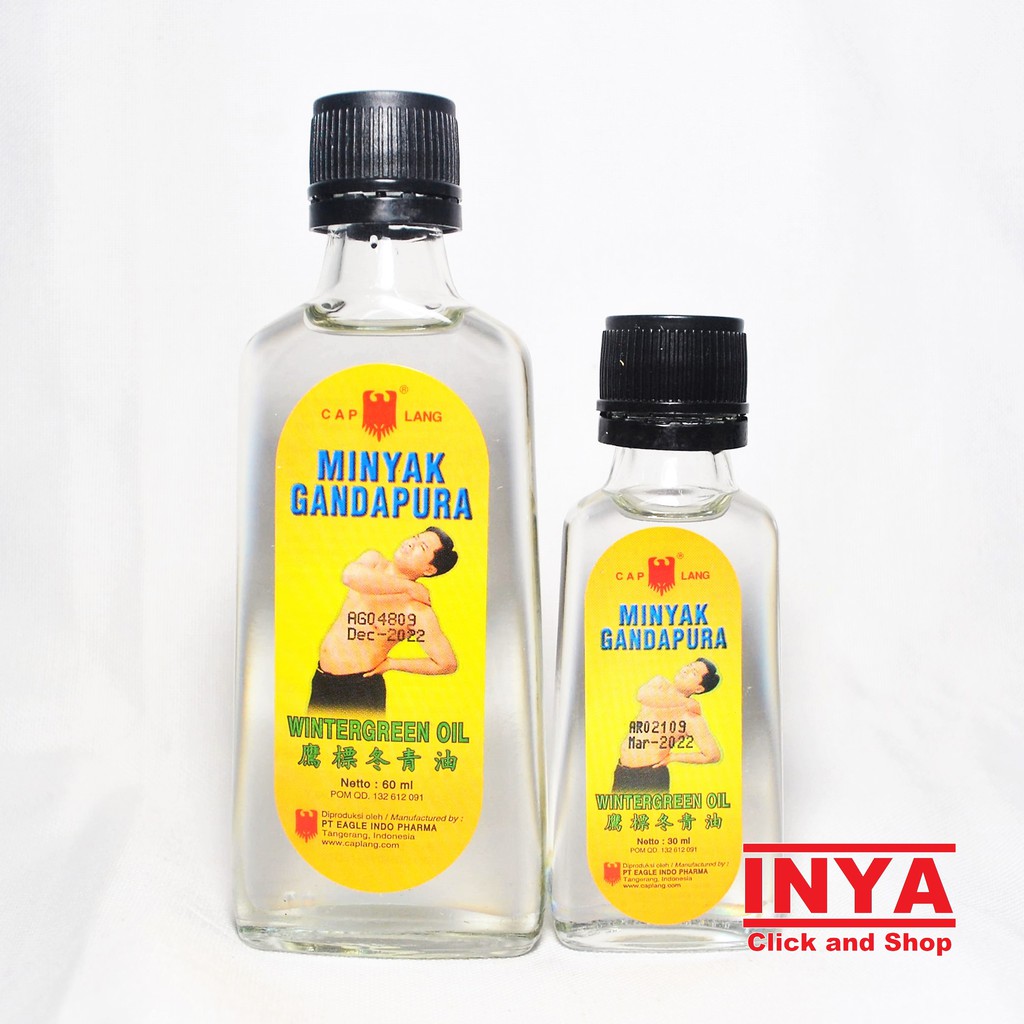 CAP LANG MINYAK GANDAPURA EAGLE BRAND - WINTERGREEN OIL 60ml - Minyak Gosok - Pijat