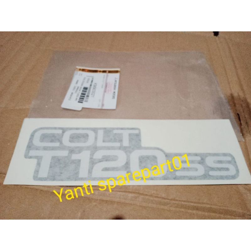Stiker COLT T120SS original MITSUBISHI warna silver
