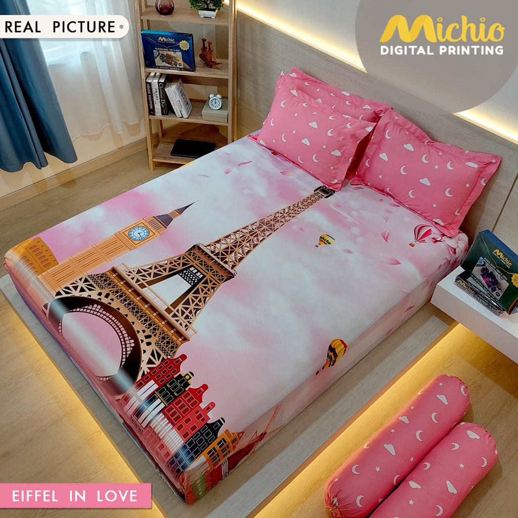 SPREI TINGGI 30 MOTIF PANEL EXCLUSIVE MICHIO  Kualitas No 1 Shopee Ukuran 180x200x30 Motif Lengkap