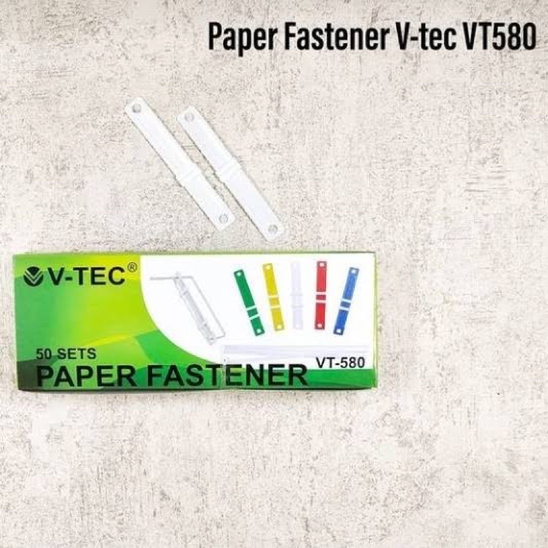 

paper fastener merk v-tec vt-580 / ACCO PUTIH