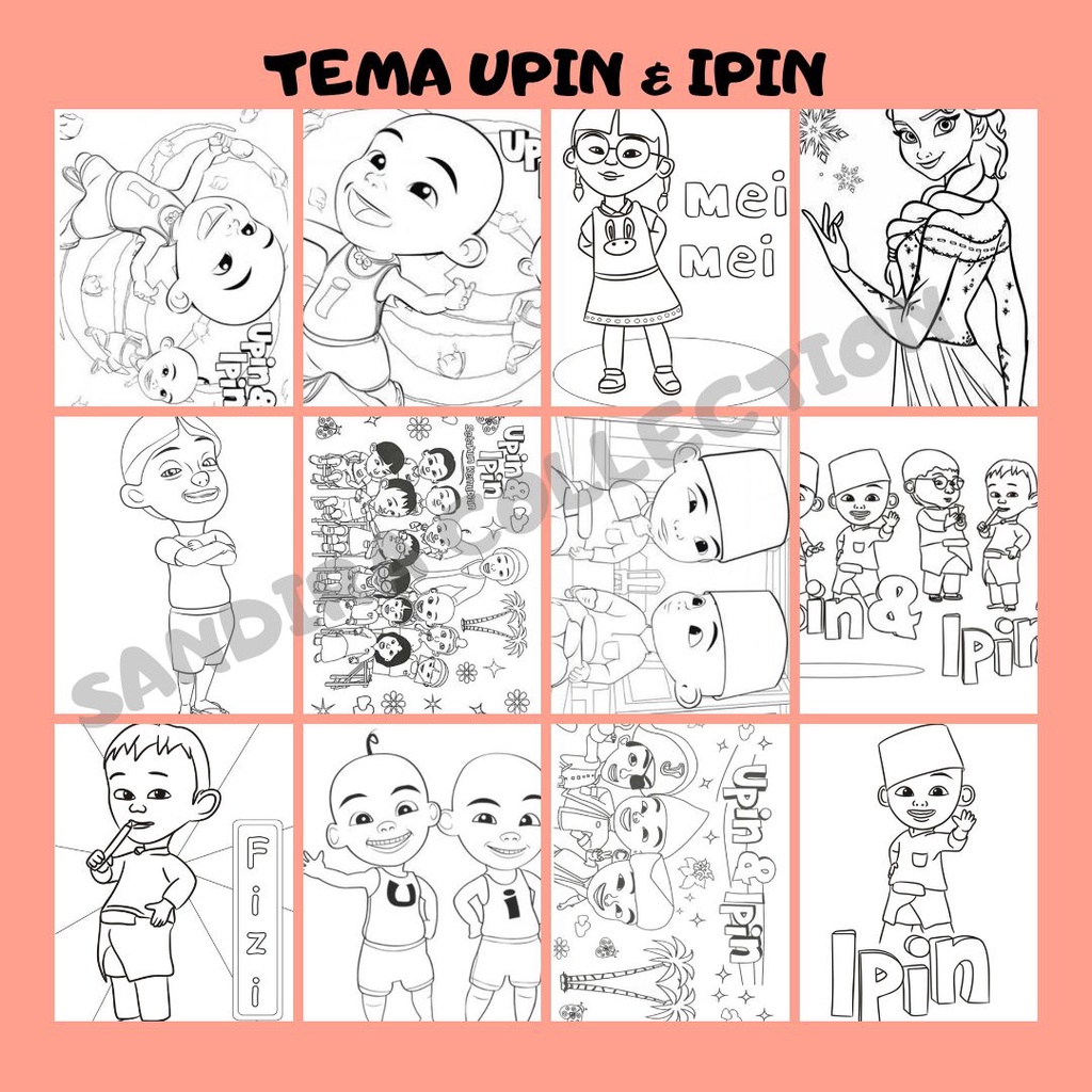 

LEMBAR / GAMBAR MEWARNAI ANAK - UPIN IPIN SERIES