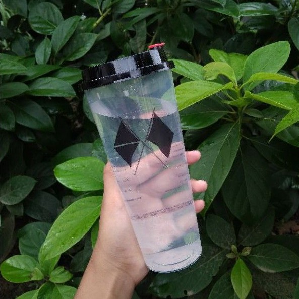 Reusable cup EXO OBSESSION, LOGO EXOL [COD/Bayar di tempat] kado kpop thinwall cup pp injection