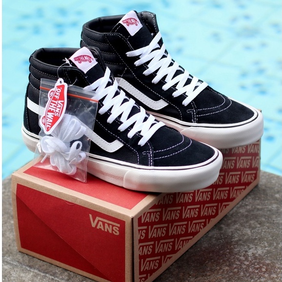 SK8 HIGH BLAK WHITE SEPATU KETS TERLARIS