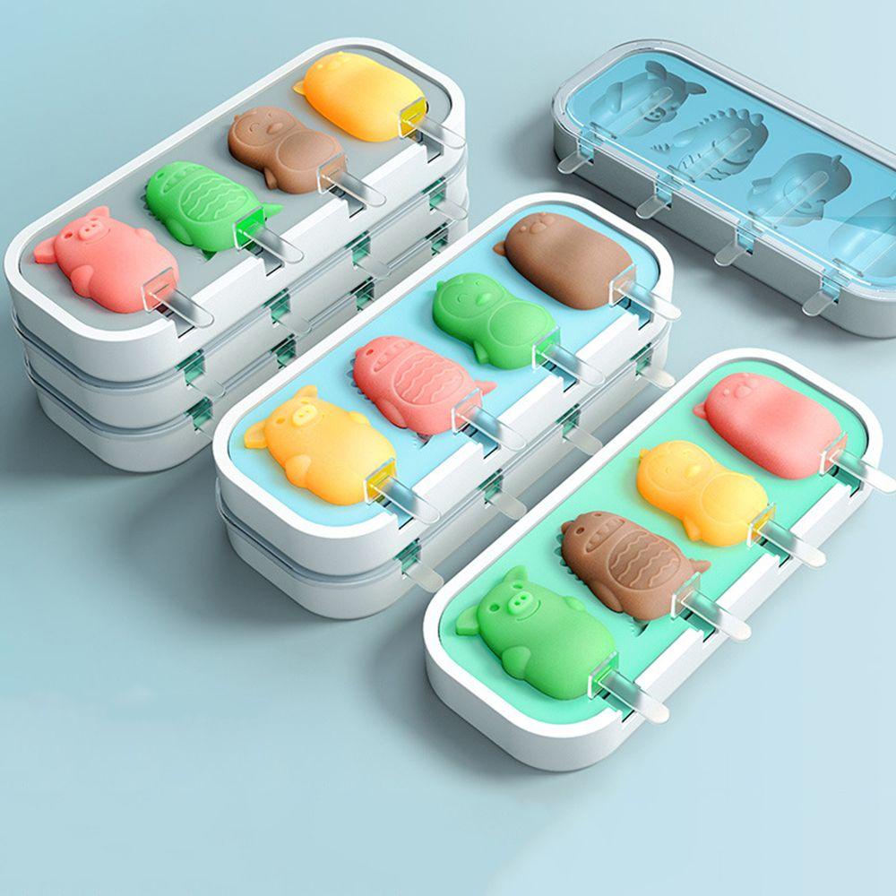 Solighter Cetakan Es Krim Kartun DIY Popsicle Tools Ice Makers