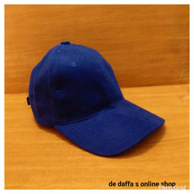 Topi baseball dewasa biru royal blue polos pria wanita casual sport - Biru royal blue