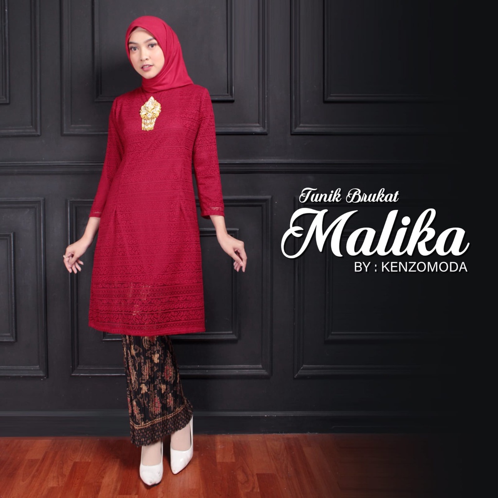 RKC ~ Setelan Kebaya Malika - Setelan Kebaya Modern - Setelan Kebaya Tunik - Setelan Kebaya Brokat M