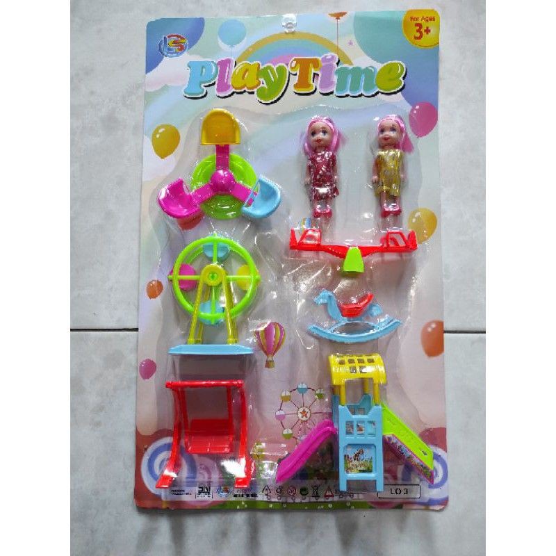 Mainan Play Time LO.3 | Mainan Anak Taman Bermain 6 mainan + 2 boneka